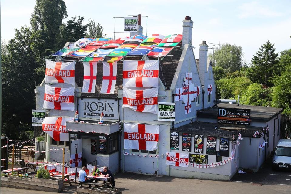World Cup 2018: Pub plastered with 300 flags covering walls, roof and windows ahead of Russia World Cup next week | The Sun World Cup 2018: Pub plastered with 300 flags covering walls, roof and windows ahead of Russia World Cup next week | The Sun