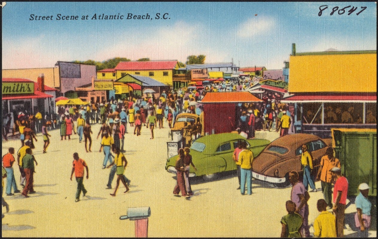 Beach scene at Atlantic Beach, S.C. Beach scene at Atlantic Beach, S.C.