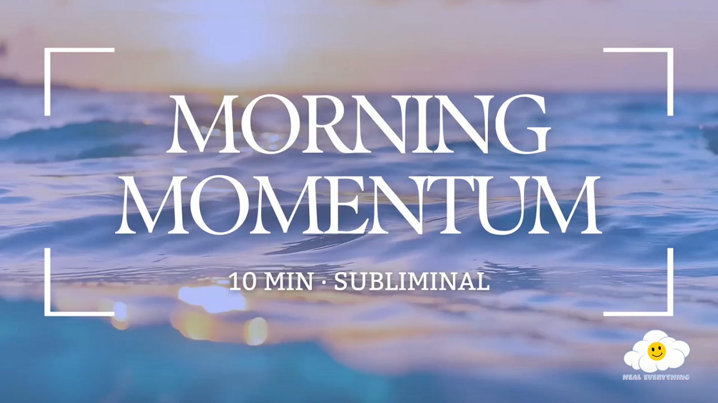Morning Motivation 10 minute subliminal cover image of a beautiful ocean or lake water in the early morning sunrise Morning Motivation 10 minute subliminal cover image of a beautiful ocean or lake water in the early morning sunrise