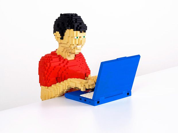 Photo: Holly Lindem; Lego Sculpture: Nathan Sawaya