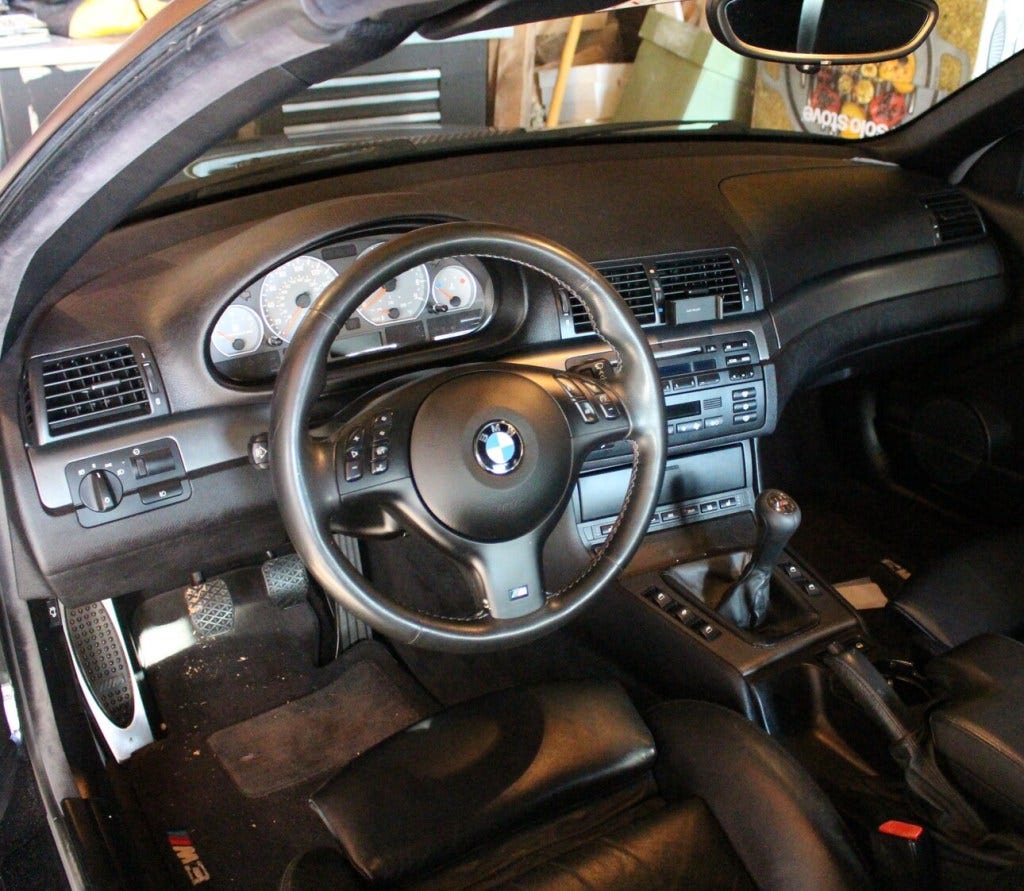 2003 BMW E46 M3 convertible cabin 2003 BMW E46 M3 convertible cabin