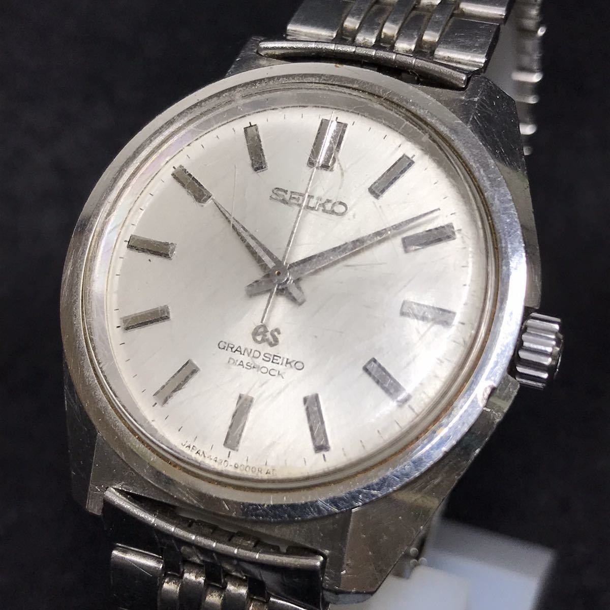 ★32424　セイコー　SEIKO　グランドセイコー　44GS　初期型　4420-9000　手巻　アンティーク　ヴィンテージ　シルバー文字盤　1円～★