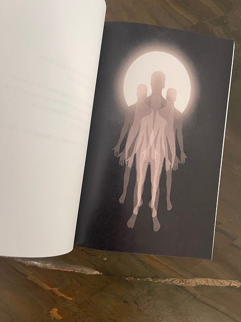 Three Books of the Experience cover and sample pages