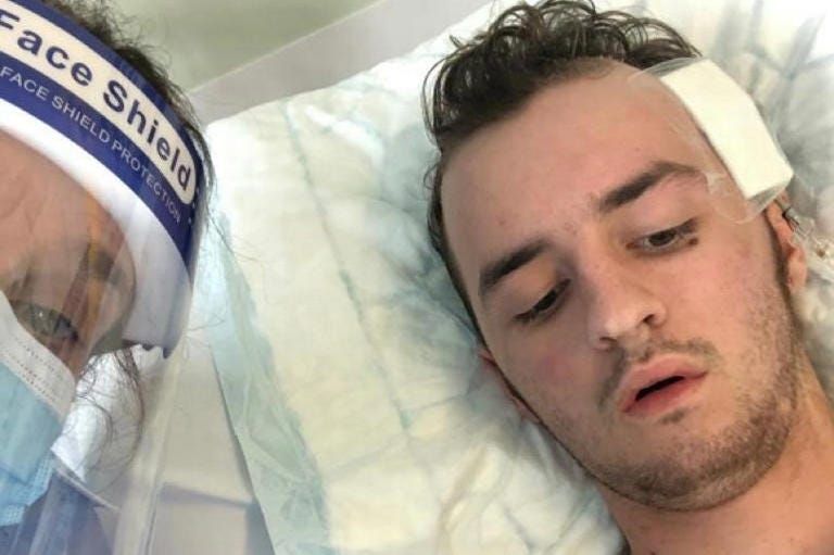 Niall Kavanagh and his mum Claire are pictured at Addenbrooke's Hospital in Cambridge Niall Kavanagh and his mum Claire are pictured at Addenbrooke's Hospital in Cambridge