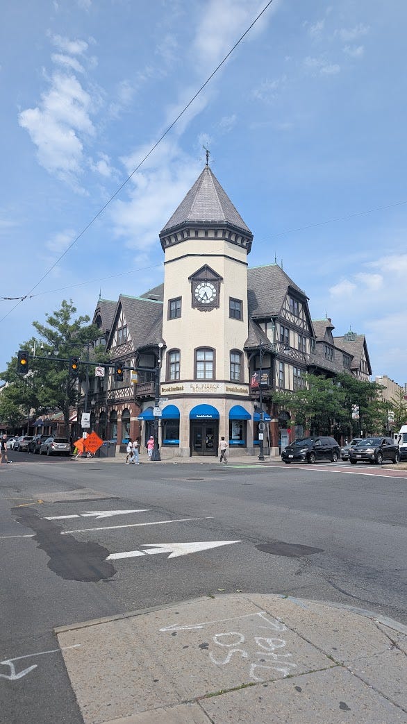 Downtown Brookline during the day