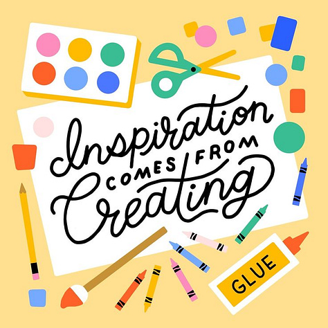 Inspiration comes from Creating, drawing and photo of Genna Blackburn