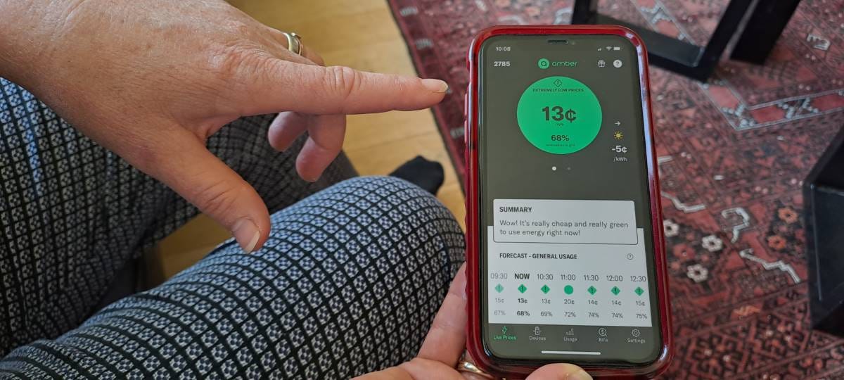 App for choosing most efficient time to use electricity