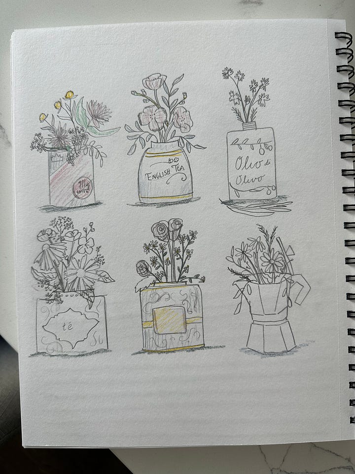 From sketches to finished paintings!
