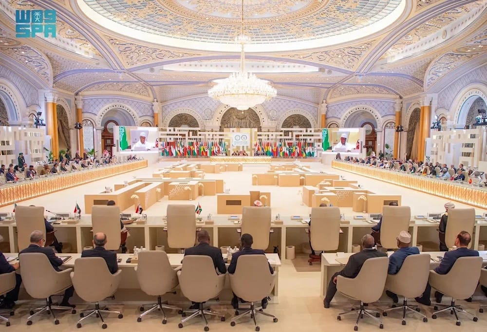 Arab and Muslim leaders gather for the Extraordinary Arab and Islamic Summit in Riyadh, Saudi Arabia, November 11, 2024 (SPA) Arab and Muslim leaders gather for the Extraordinary Arab and Islamic Summit in Riyadh, Saudi Arabia, November 11, 2024 (SPA)
