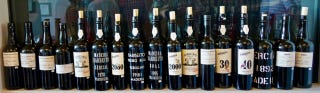 Line up of wine at Barbeito Line up of wine at Barbeito