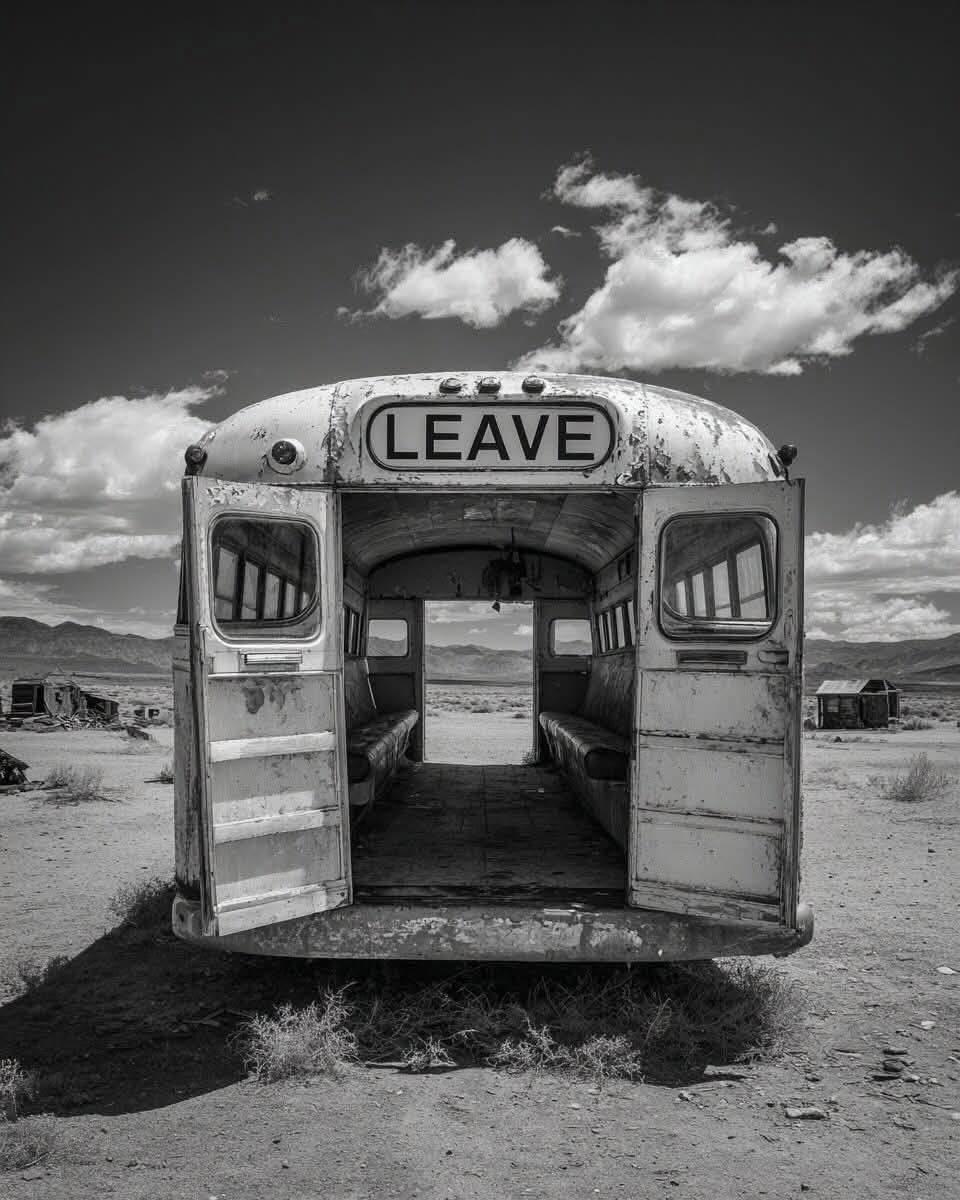 May be a black-and-white image of text that says 'LEAVE' May be a black-and-white image of text that says 'LEAVE'