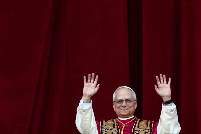 Newly elected Pope Leo XIV, Cardinal Robert Prevost of the United States appears on the balcony of St. Peter's Basilica, at the Vatican, May 8, 2025. REUTERS/Yara Nardi Newly elected Pope Leo XIV, Cardinal Robert Prevost of the United States appears on the balcony of St. Peter's Basilica, at the Vatican, May 8, 2025. REUTERS/Yara Nardi