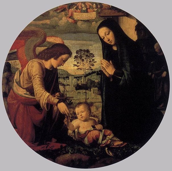 File:Mariotto Albertinelli - Adoration of the Child with Angel - WGA0127.jpg