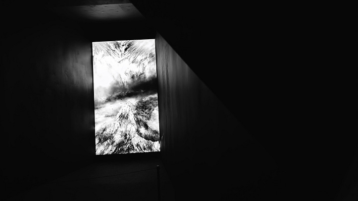 Black and white images captured at Apocalypse: From Last Judgement to Climate Threat