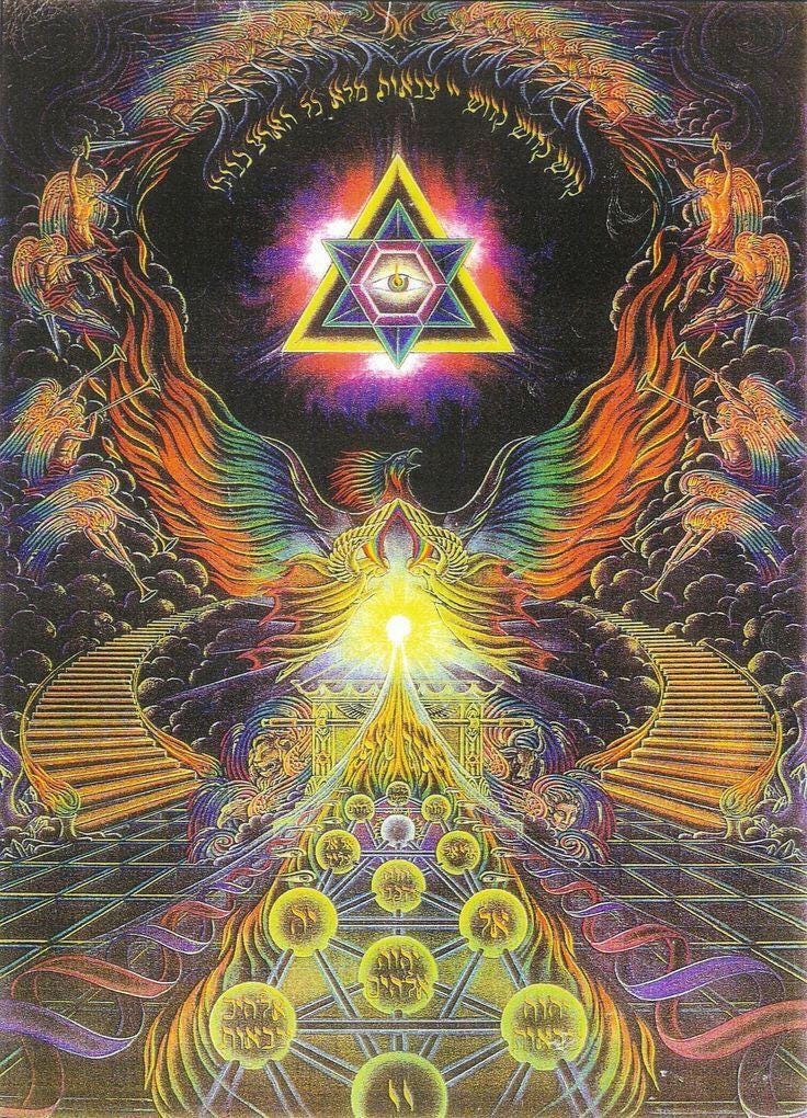 Take the veil from my eyes that I may see the marvels that spring from thy  law…” / Tetragrammaton, artist unknown : r/PrimevalEvilShatters
