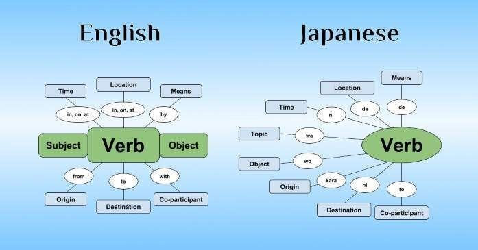 English vs Japanese sentence structure