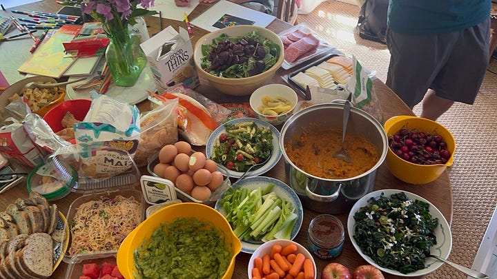 Cozy, intentional, home-cooked, family dinners