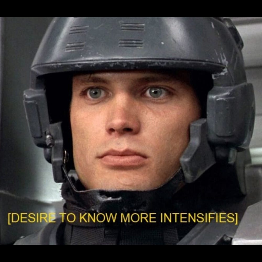 Would You Like To Know More?" PVC Morale Patch | Violent Little Machine Shop