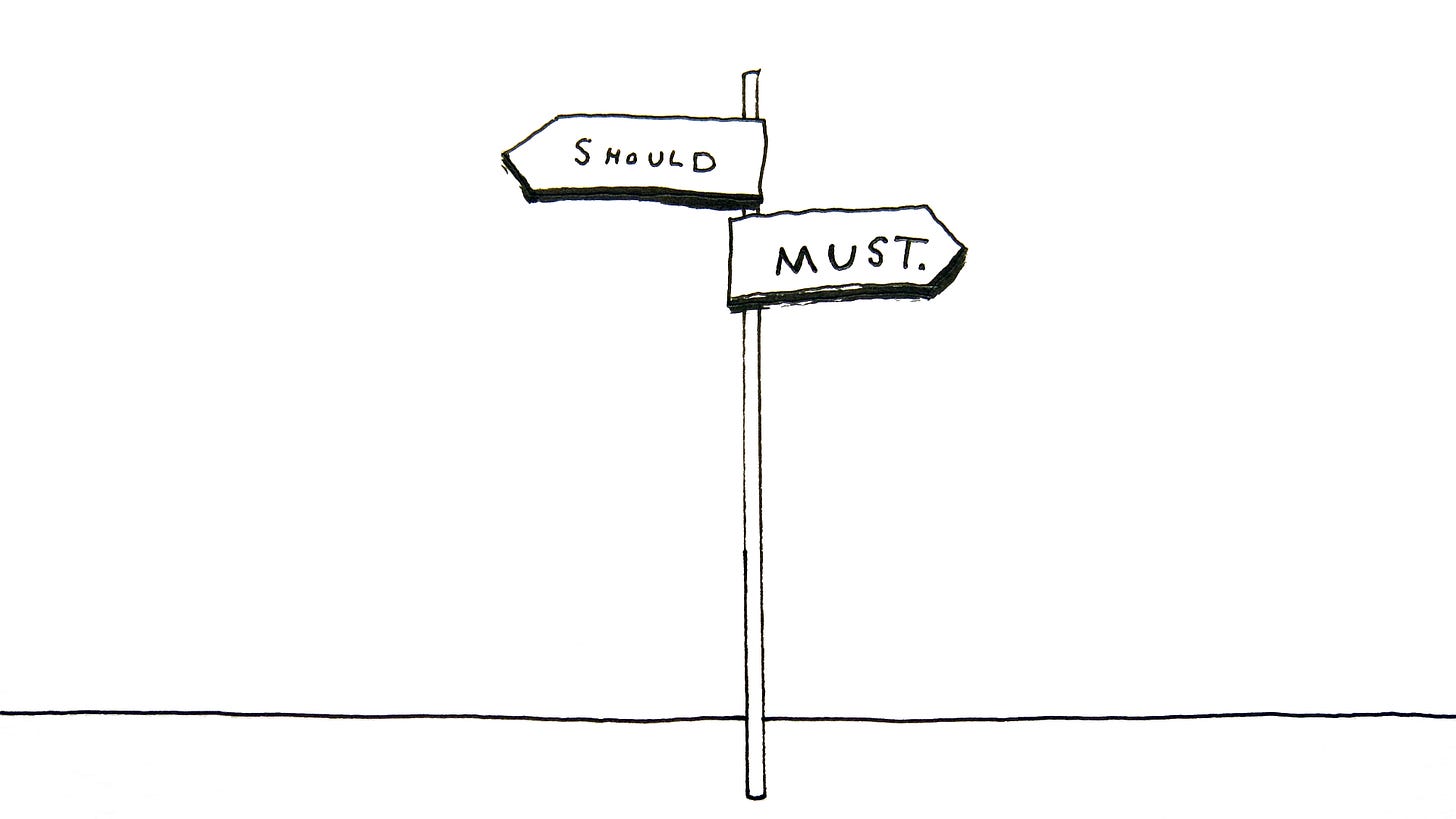 The Crossroads of Should and Must | by elle luna | Medium