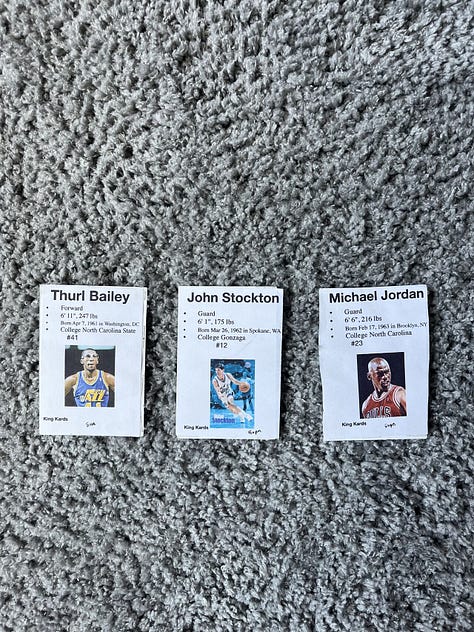 Homemade Basketball Cards