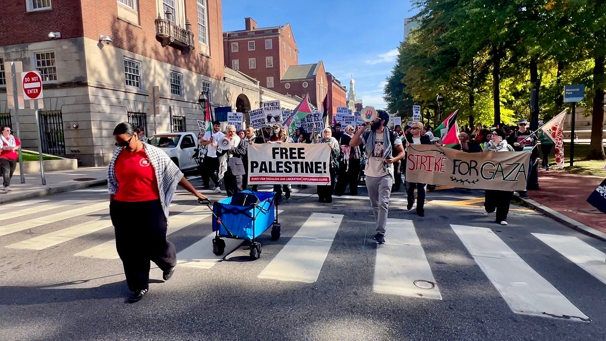 Rhode Islanders Rally in Providence for Palestine on Third Anniversary of October 7