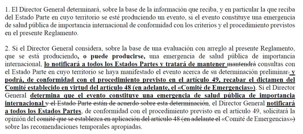 RSI - ARTÍCULO 12 - EL DIRECTOR GENERAL DE LA OMS DETERMINARÁ...