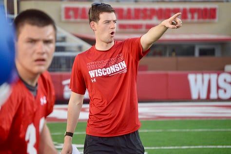 Images from Wisconsin football's first skills position camp on Wednesday, June 3, 2026 inside Camp Randall Stadium.