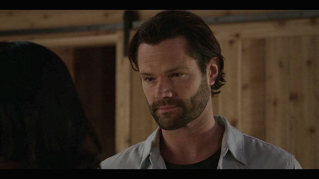 Jared Padalecki doing eye squint acting on Walker 3.12 set. Jared Padalecki doing eye squint acting on Walker 3.12 set.