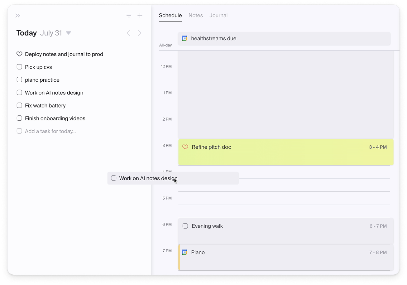 Time-block daily tasks