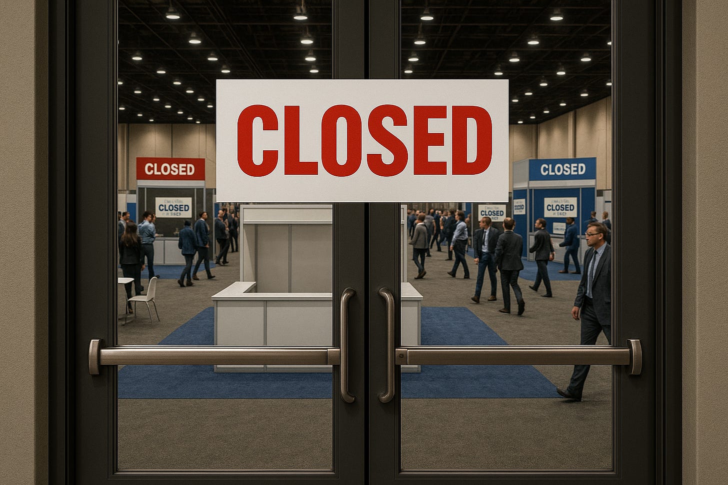Convention Hall with Closed Booths