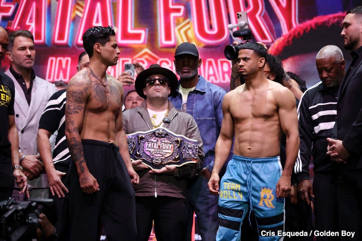 Image: Ryan Garcia 146.8 vs. Rolly Romero 146.6, Haney - Ramirez & Lopez - Barboza Jr - Official DAZN Weigh In Results