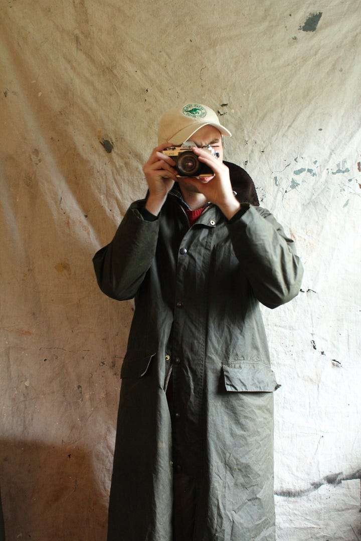 UNUSED × Barbour「Burghley Riding Coat」 BARBOUR Burghley Long Waxed Cotton Riding Coat, size 44/112