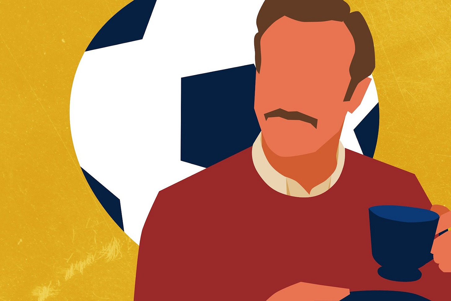 Ted Lasso has his cup of coffee - rmrk*st | Remarkist Magazine