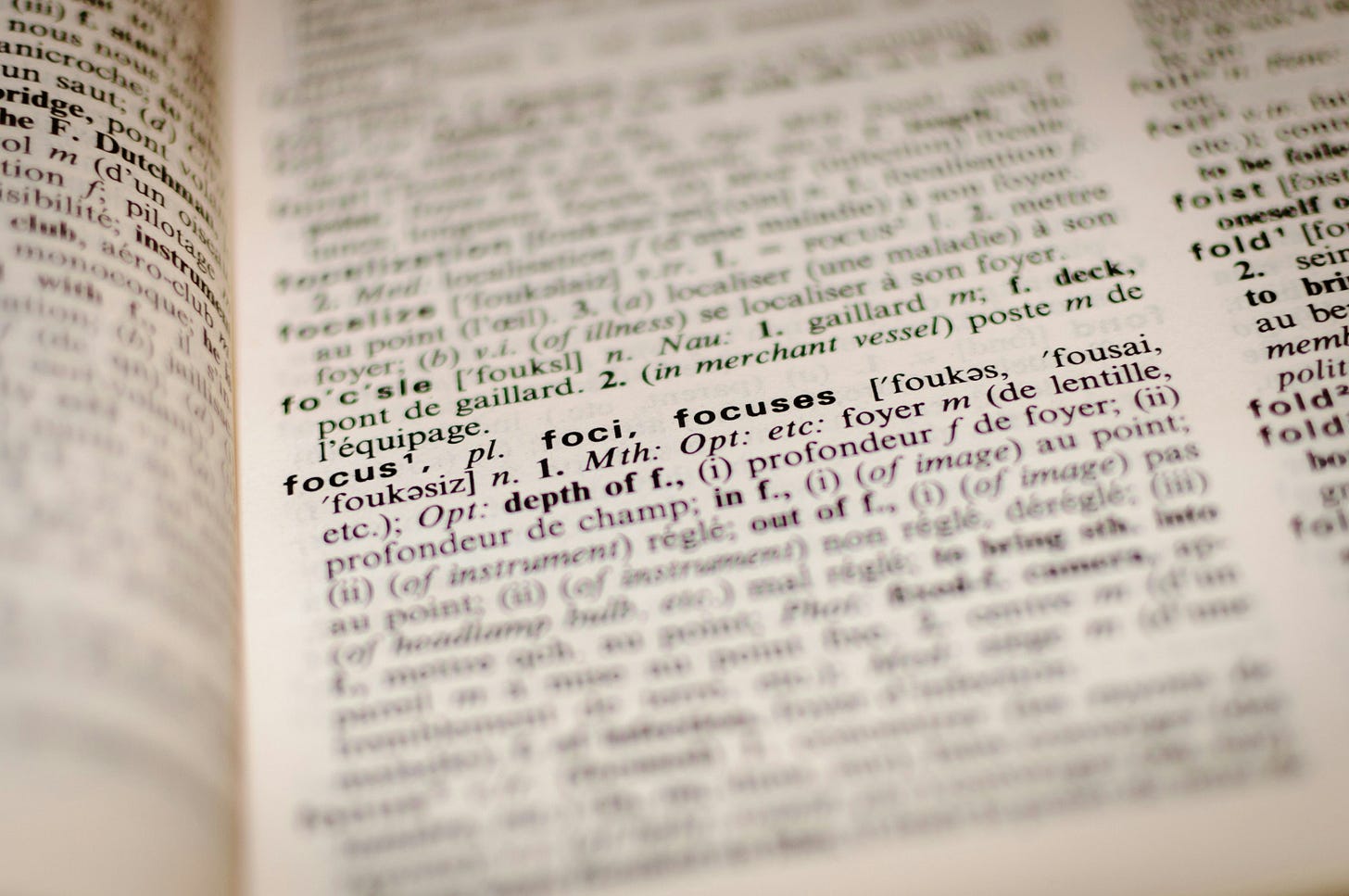 dictionary entry focused on focus dictionary entry focused on focus