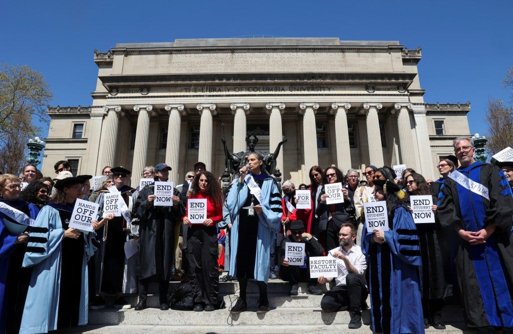 Columbia professors slammed over 'grotesque' rally that publicly backed Ivy  League school's anti-Israel protests