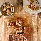 Rhubarb, thyme & almond traybake 
