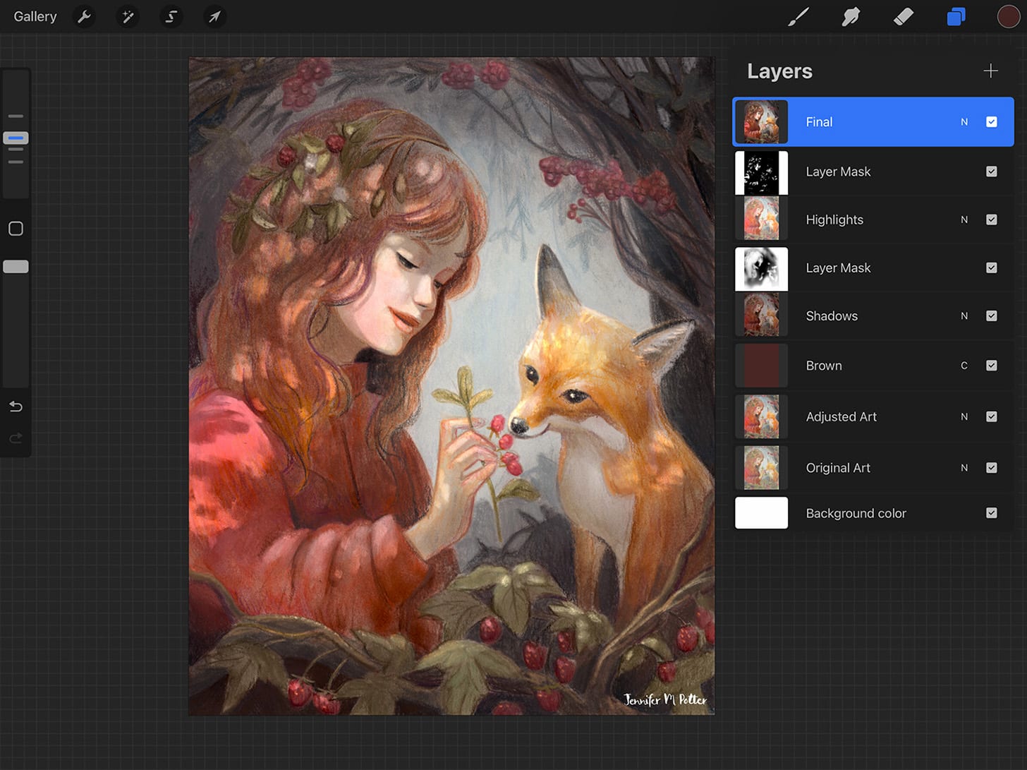 Screen shot of Procreate Screen shot of Procreate