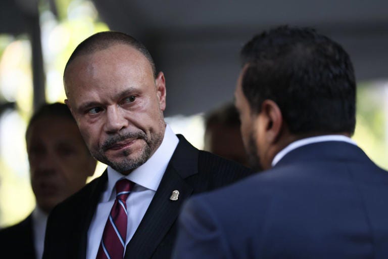 FBI Deputy Director Dan Bongino, pictured with Patel in September, grew angry in meetings about the Epstein matter. FBI Deputy Director Dan Bongino, pictured with Patel in September, grew angry in meetings about the Epstein matter.