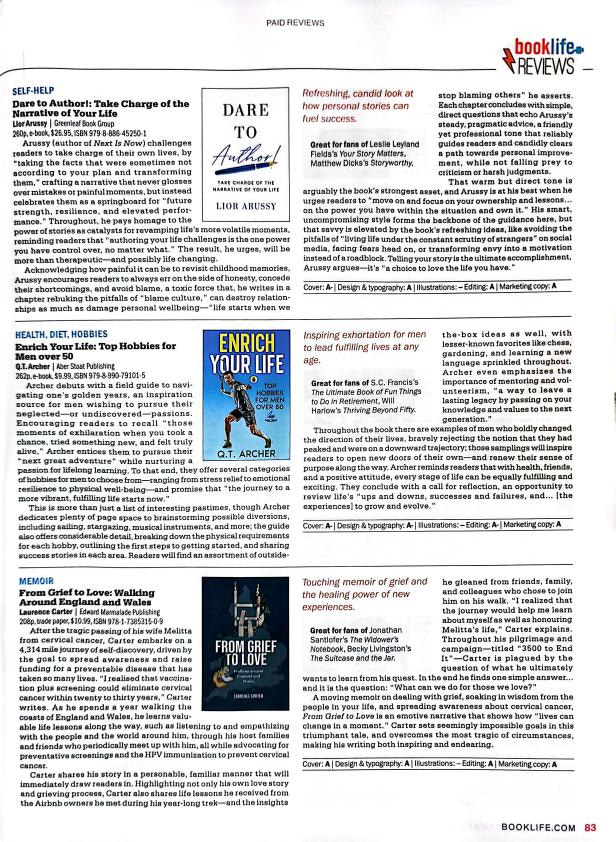 photo of the Booklike printed review