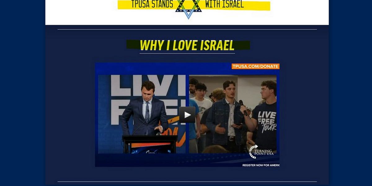 The Vanishing Act: TPUSA's Israel Subdomain Disappears Weeks Before Charlie Kirk's Tragic End