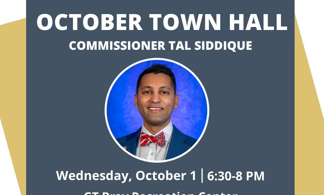 Commissioner Tal Siddique to Host October Town Hall in Bradenton