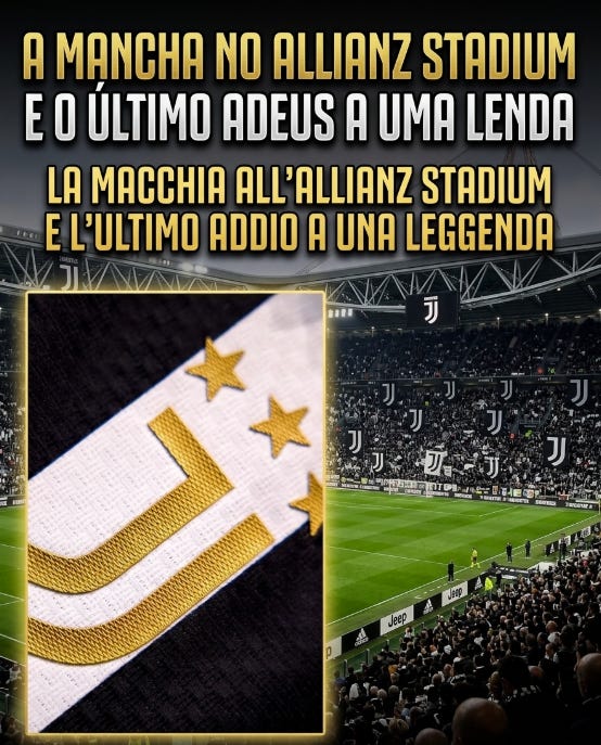 A mancha no Allianz Stadium e o último adeus a uma lenda / La macchia all'Allianz Stadium e l'ultimo addio a una leggenda A mancha no Allianz Stadium e o último adeus a uma lenda / La macchia all'Allianz Stadium e l'ultimo addio a una leggenda