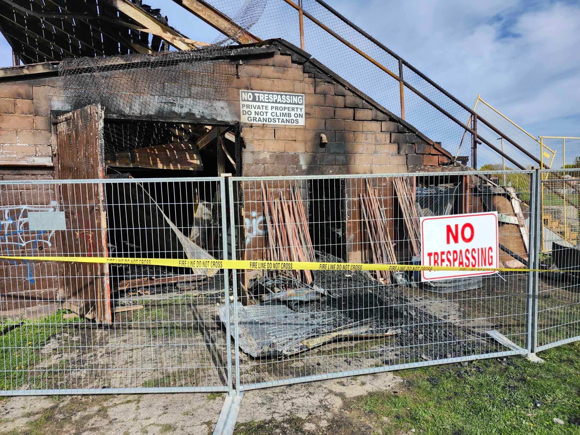 Updated: Grandstands Fire Damage Estimated at $750,000