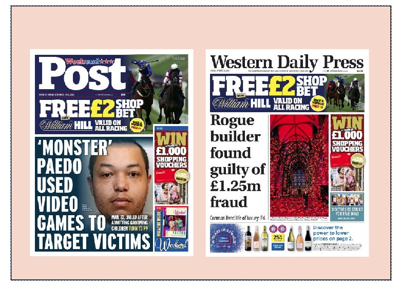 Page 1 of the Bristol Post and Western Daily Press