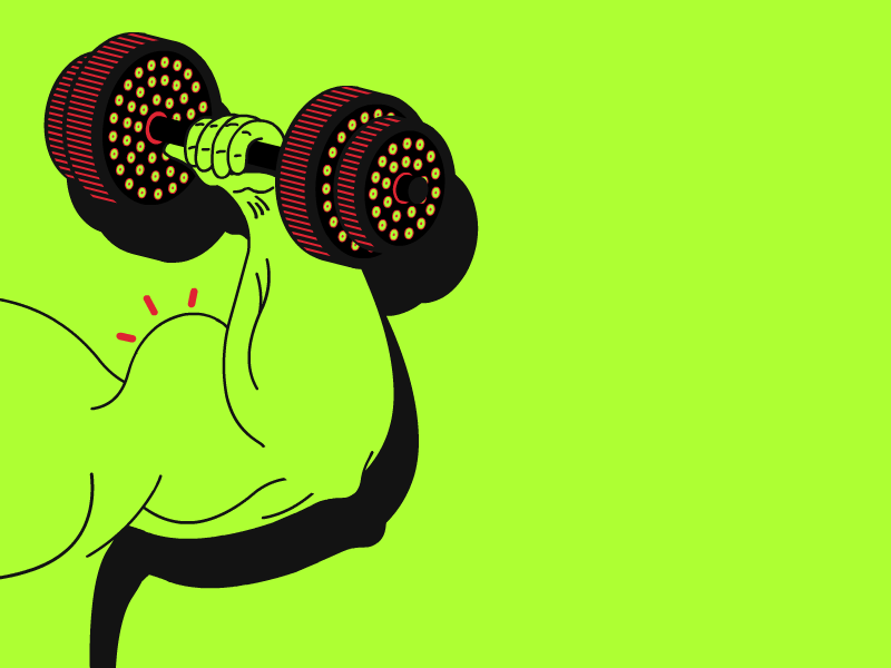Muscular Muscles: A Dynamic Exercise GIF