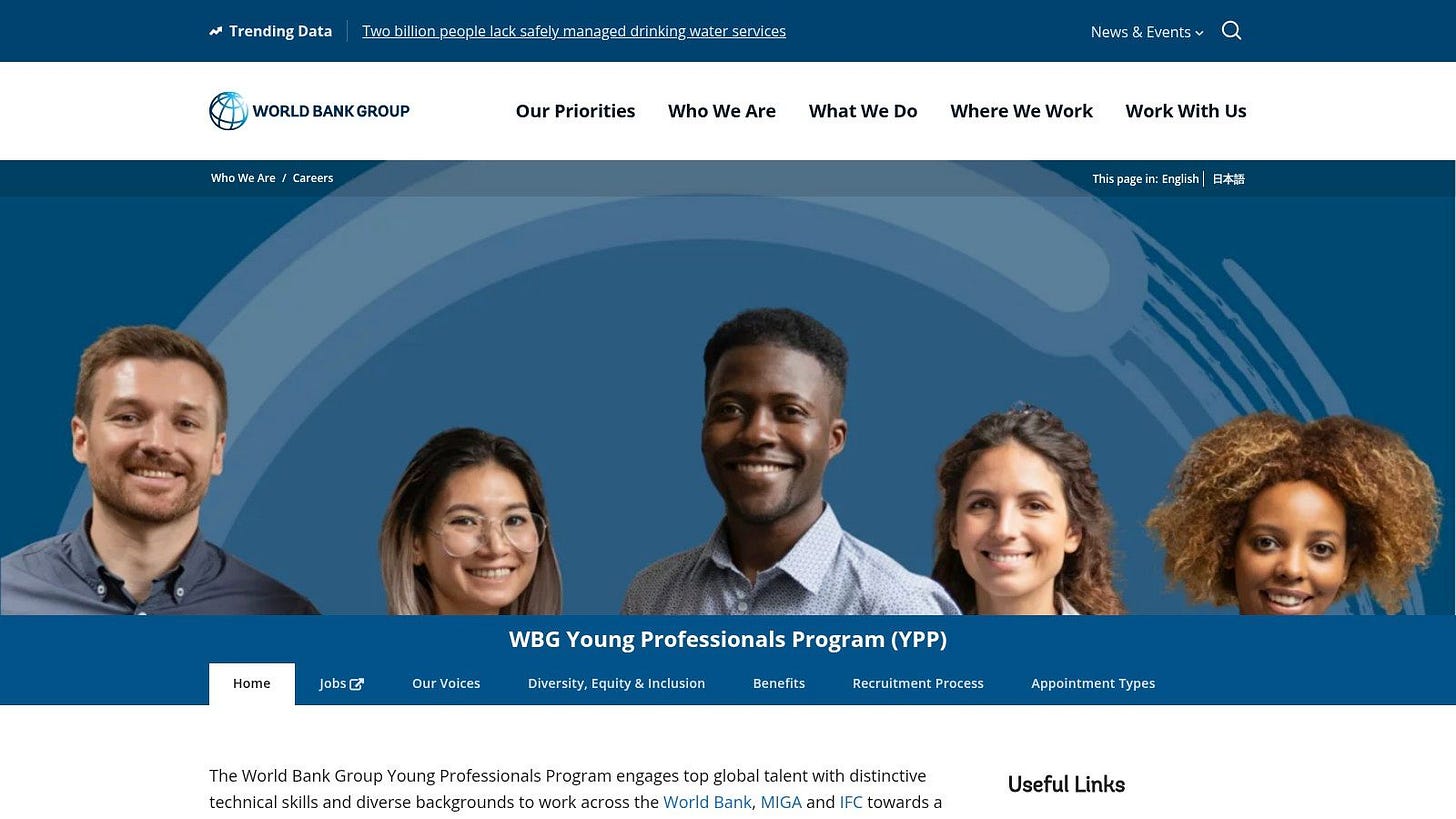 World Bank Group Young Professionals Program (YPP) World Bank Group Young Professionals Program (YPP)