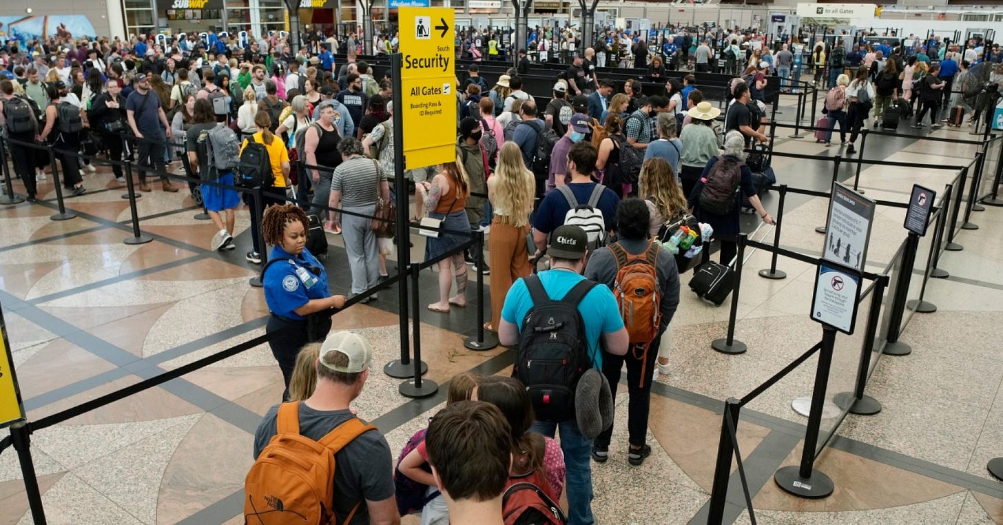 Denver International Airport's long security lines get worse in summer