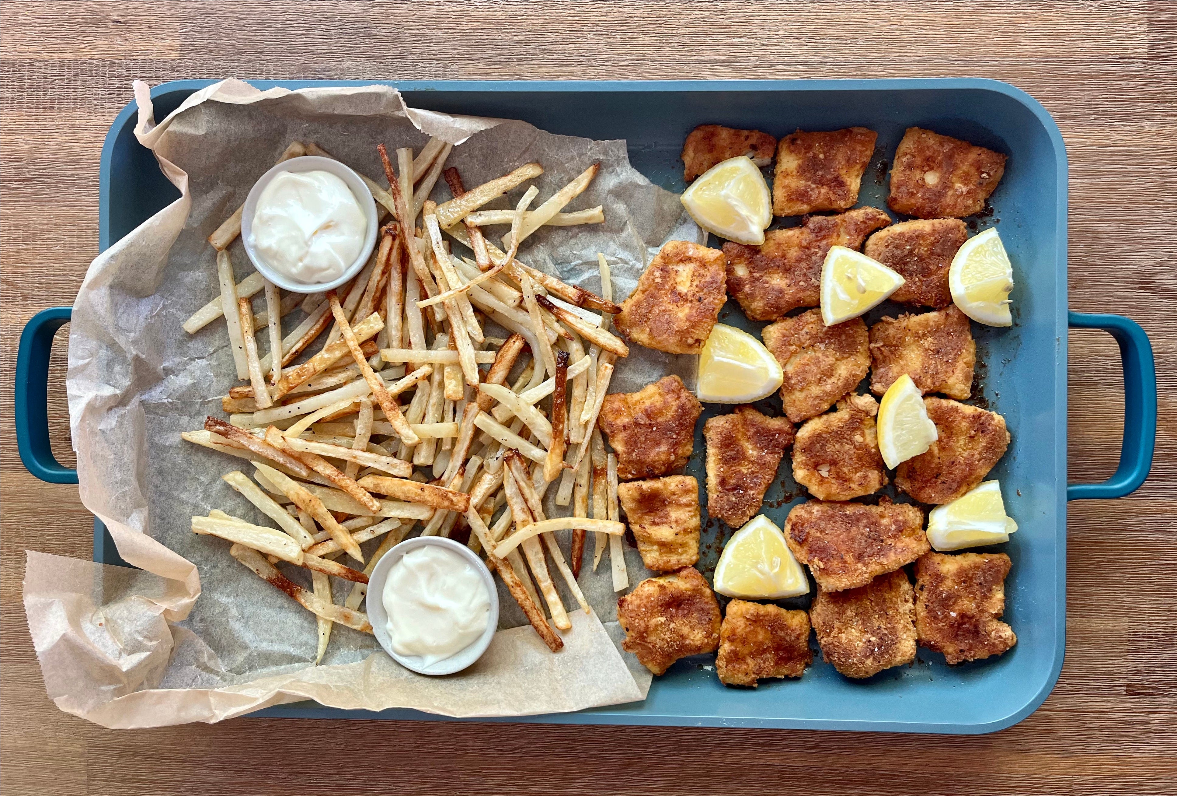 Oven-Roasted Fish and Chips - by Leah Koenig