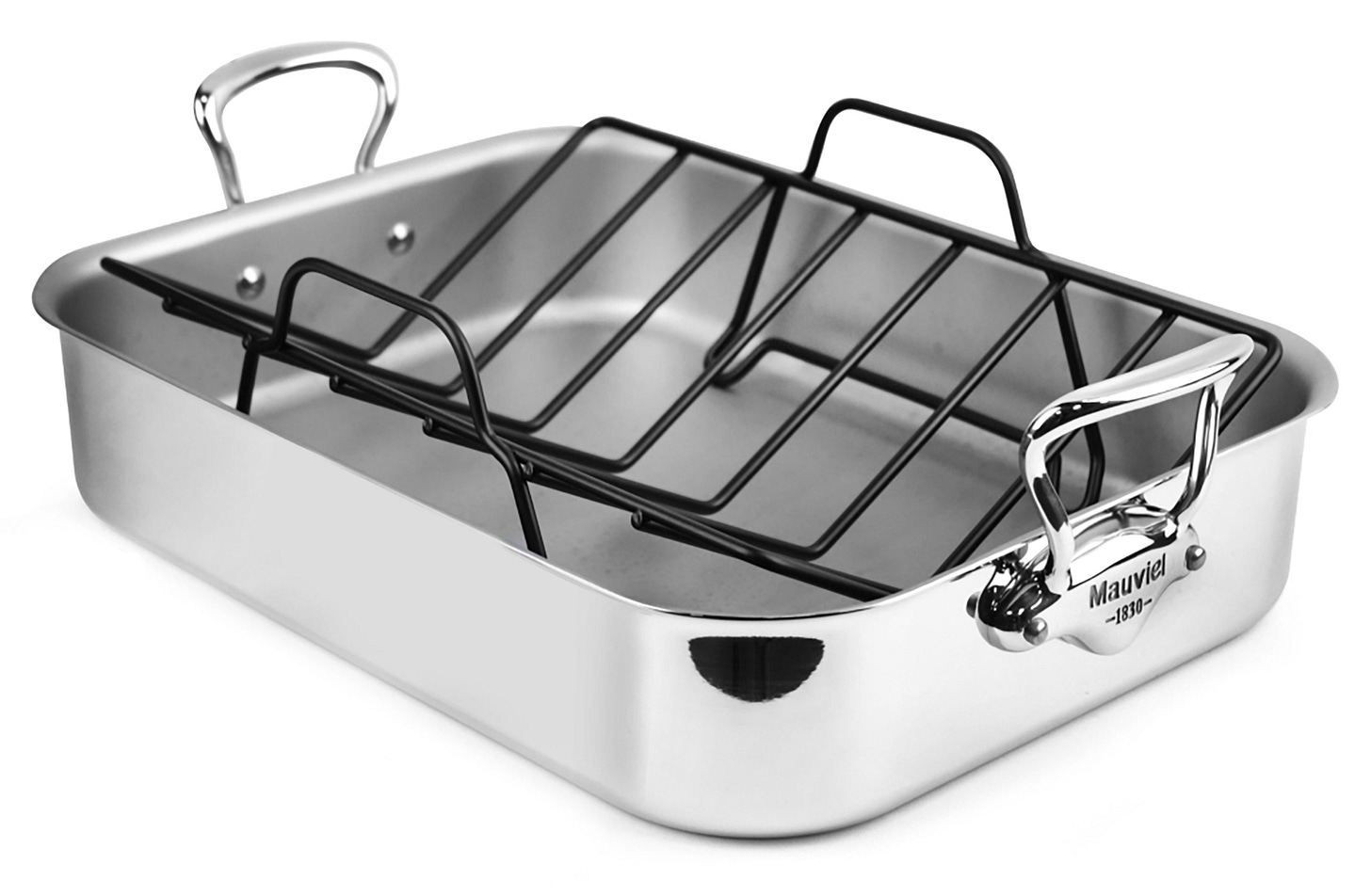 Mauviel Roasting Pan 5-ply Stainless Steel M'cook | Cutlery and More Mauviel Roasting Pan 5-ply Stainless Steel M'cook | Cutlery and More