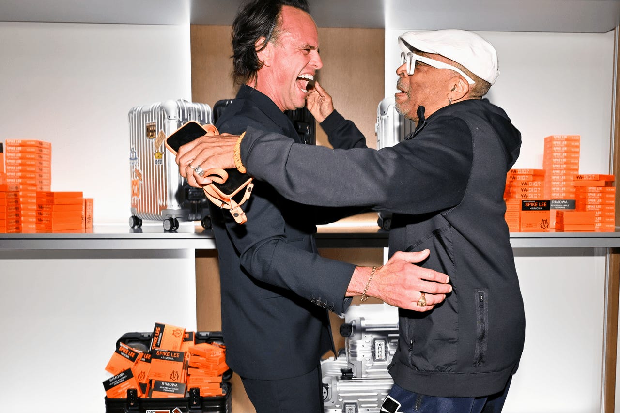 New York City Shows Up for RIMOWA's New Flagship Opening soho nyc  Spike Lee, Carmelo Anthony, Walton Goggins, Chloe Sevigny, Maggie Rogers, and Evan Mock collab supreme archival collections luggage 